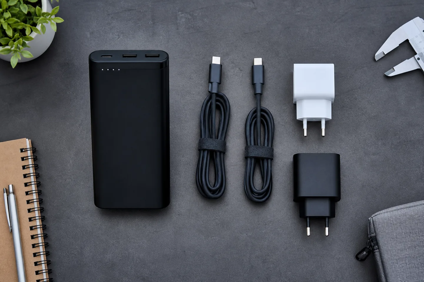 Comparación segura de cargadores y cables USB-C para una baterÃa externa